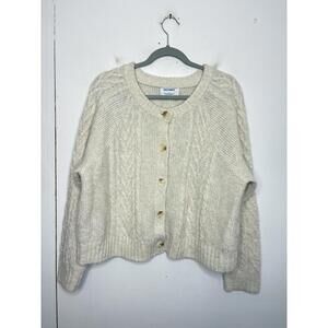 Old Navy Sweater Womens Extra Large Cableknit Cardigan Cottagecore Farmhouse